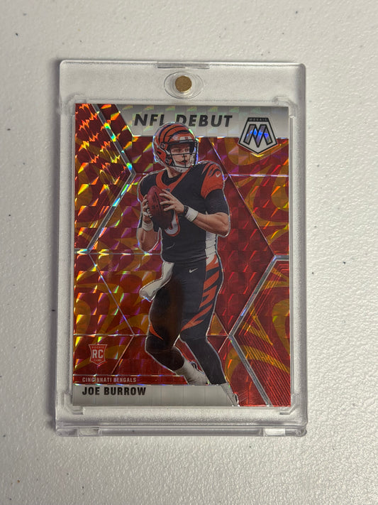Joe Burrow Orange Mosaic Rookie
