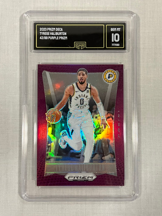 Tyrese Haliburton GMA 10 Purple Prizm /99