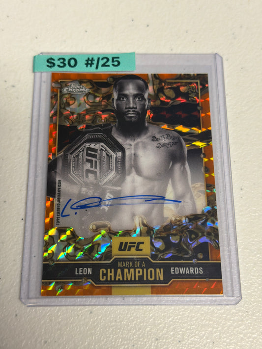 Leon Edwards Orange Auto /25
