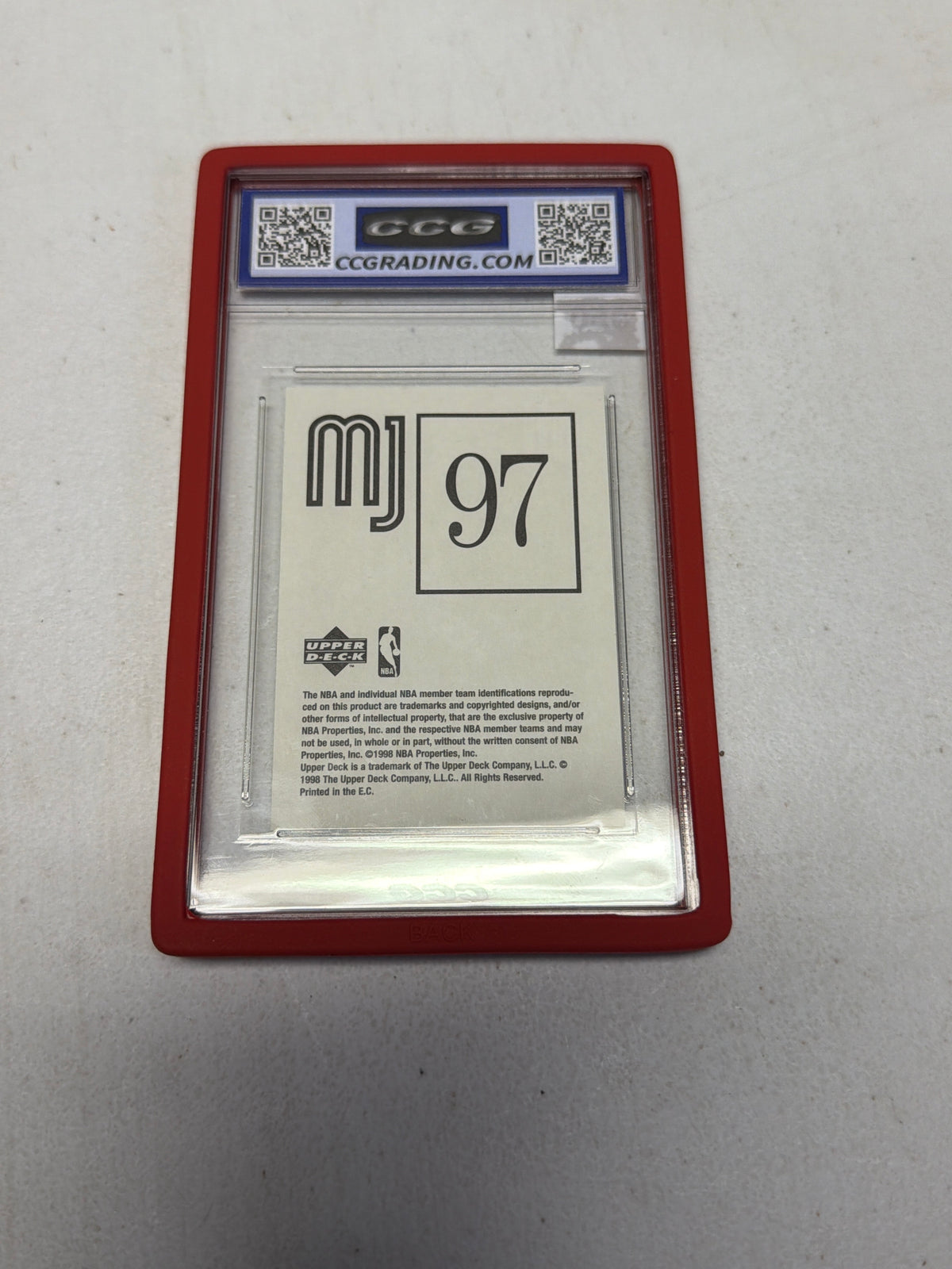 Michael Jordan 1998 UD Sticker #97 CCG 10