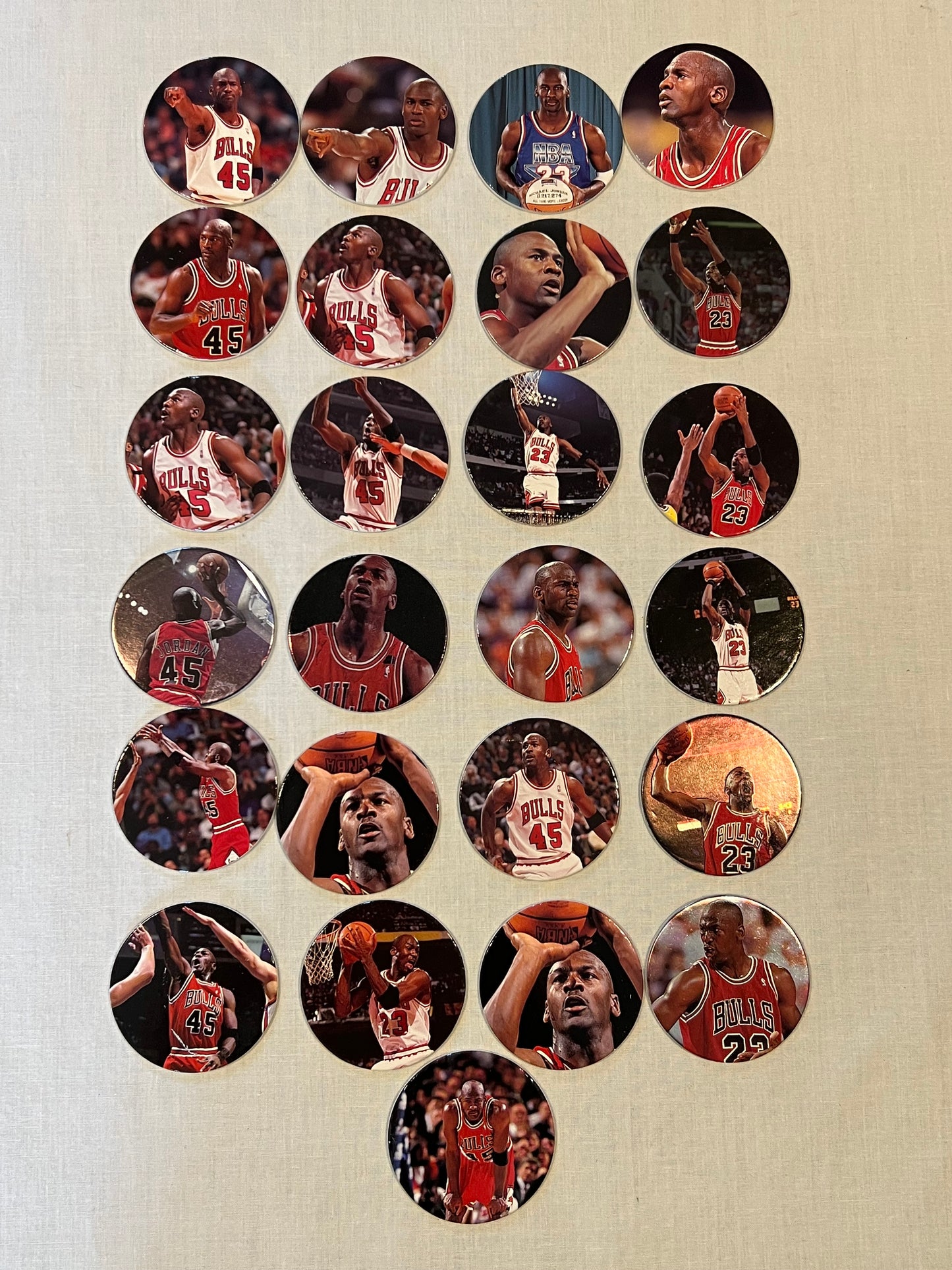 Michael Jordan Set of 25 Assorted Milk Caps