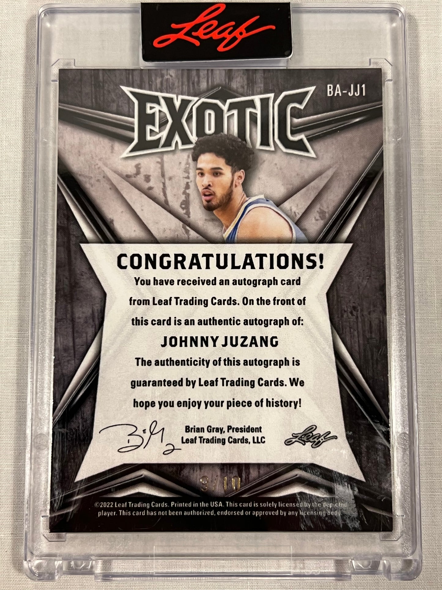 Johnny Juzang Snakeskin Rookie Auto /10