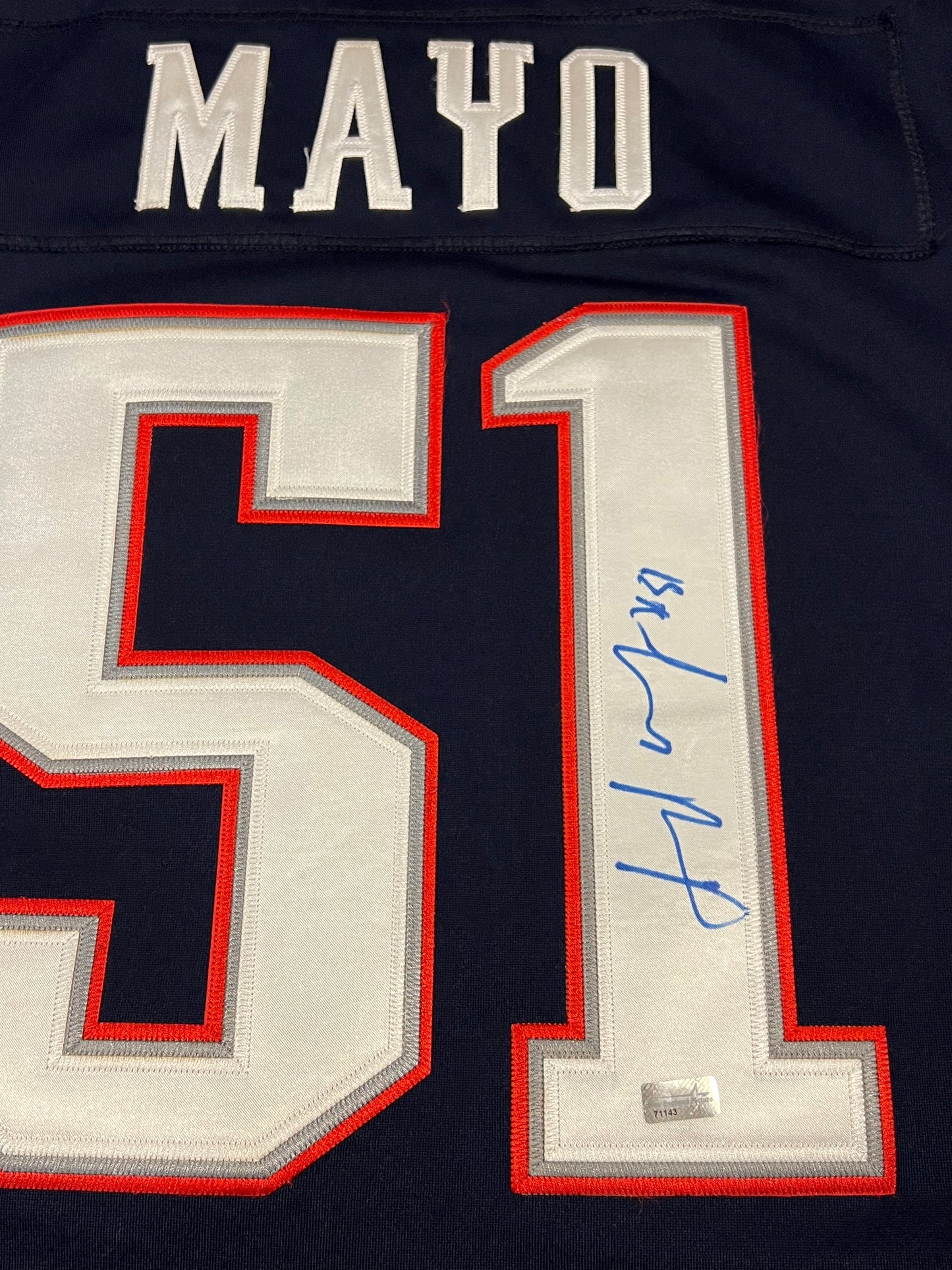 Jerod Mayo New England Patriots Signed Jersey