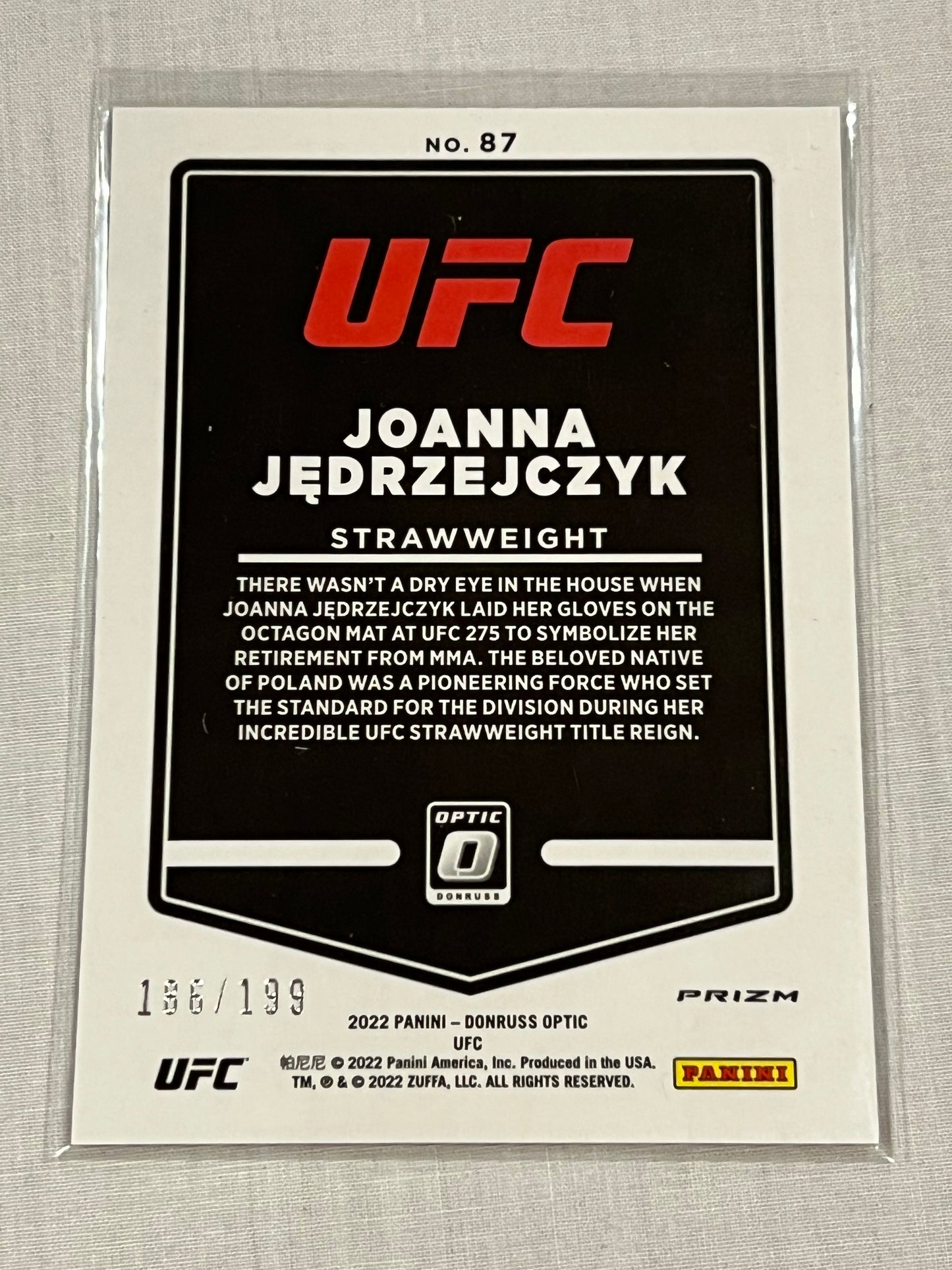 Joanna Jedrzejzyk UFC Optic Red /199