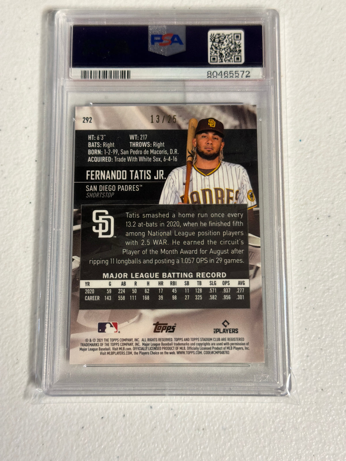 Fernando Tatis Orange /25 PSA 9