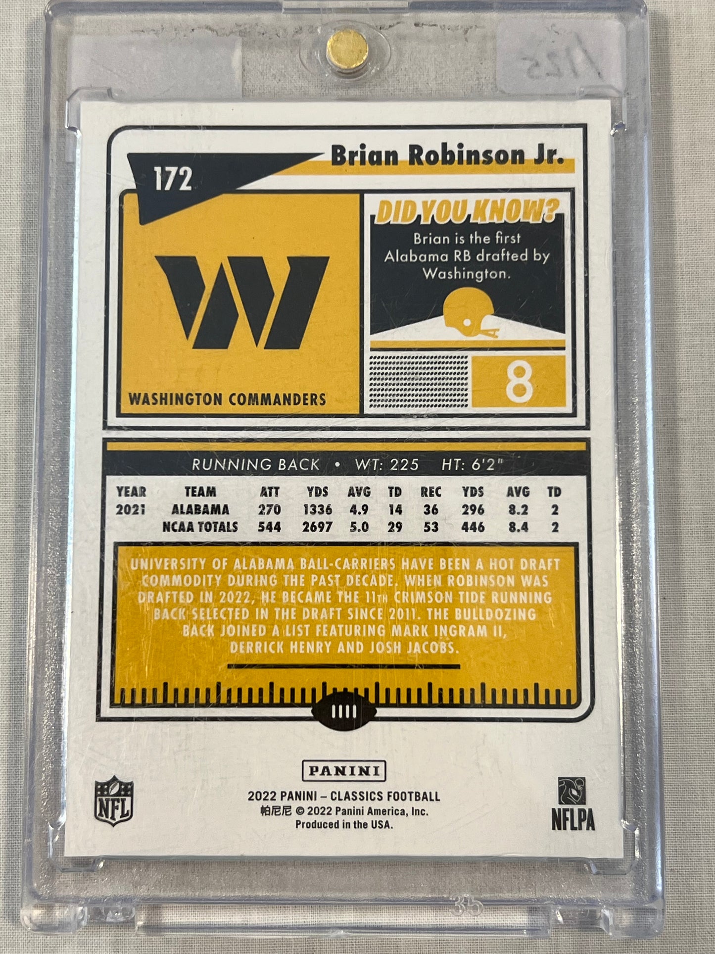 Brian Robinson Jr Timeless Tributes Rookie /125