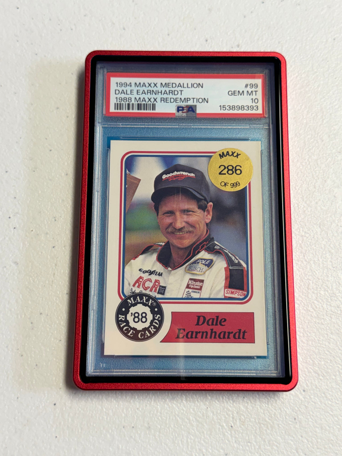 Dale Earnhardt 1994 MAXX 1988 Redemption Promo /999 PSA 10