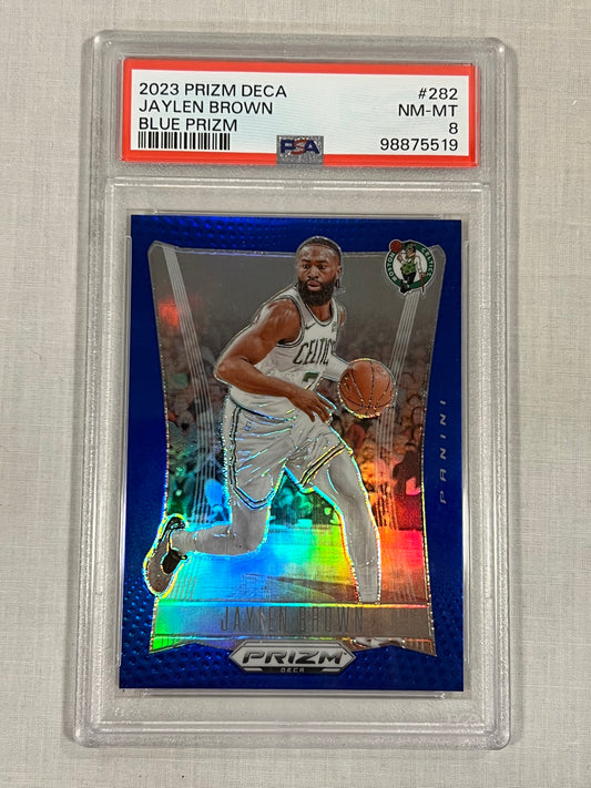 Jaylen Brown PSA 8 Prizm Deca /149