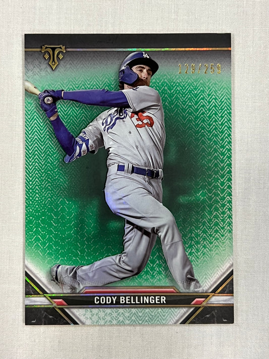 Cody Bellinger Teal Topps Triple Thread /250