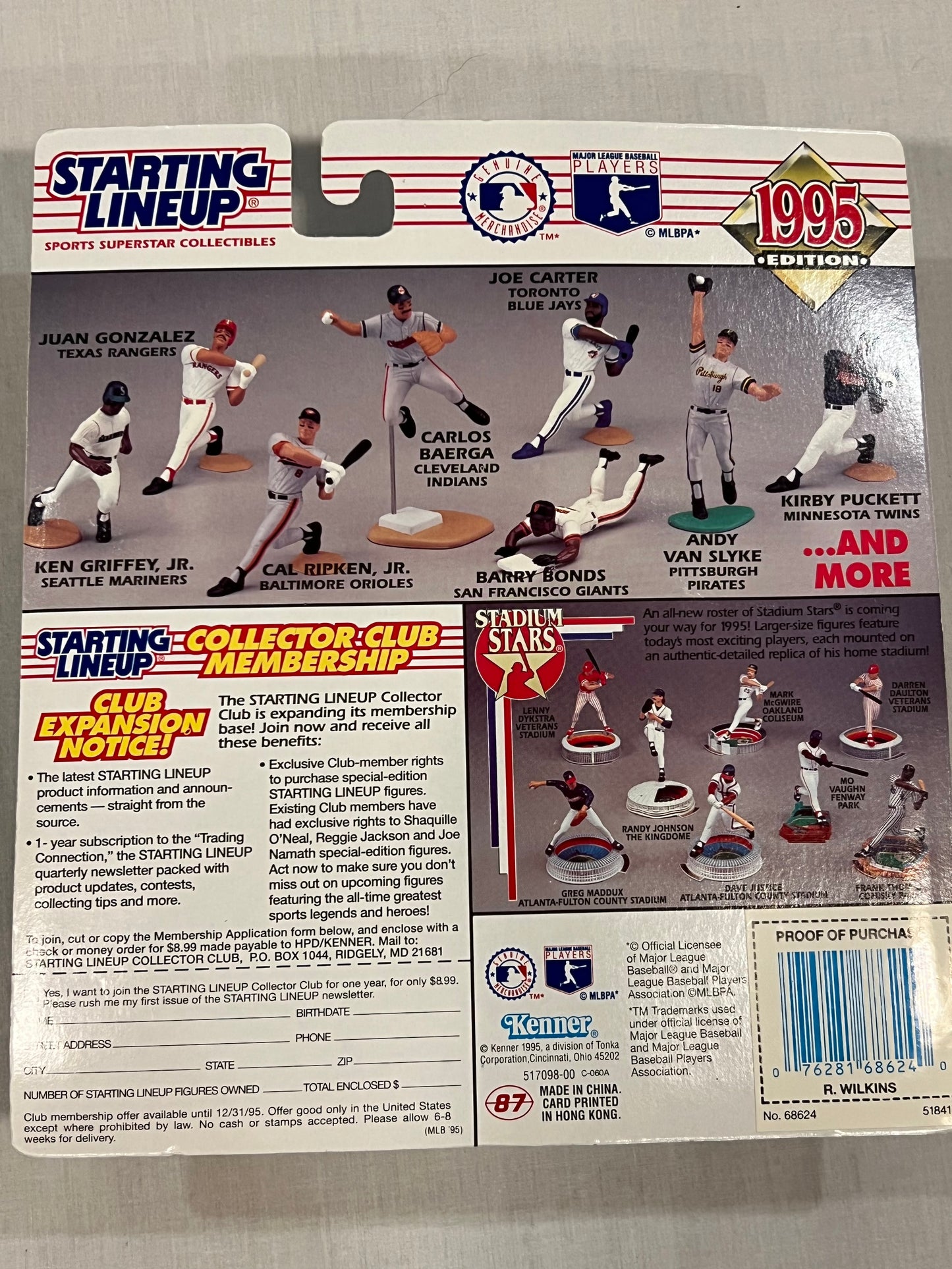 Rick Wilkins 1995 Starting Lineup w/ card