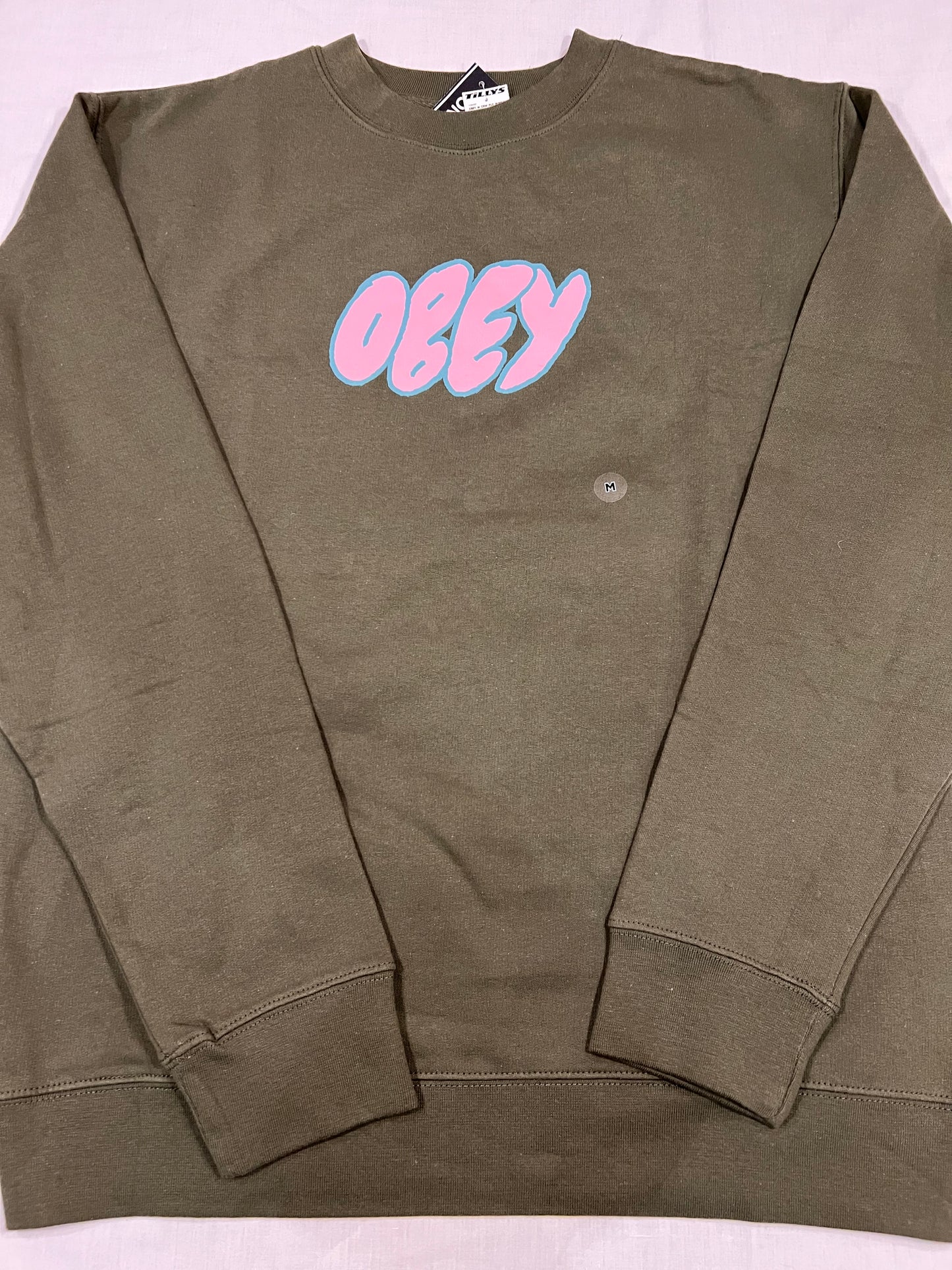 OBEY Mens Medium Crew Neck Sweatshirt