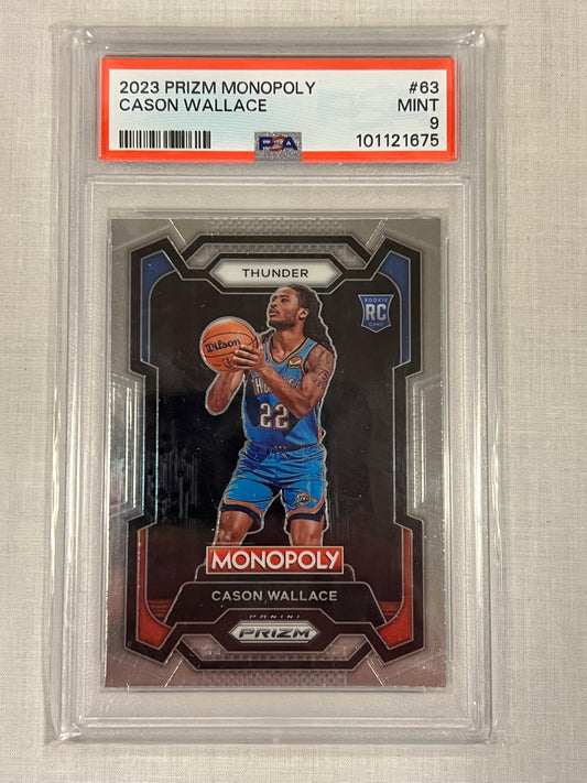 Cason Wallace PSA 9 Monopoly Prizm Rookie