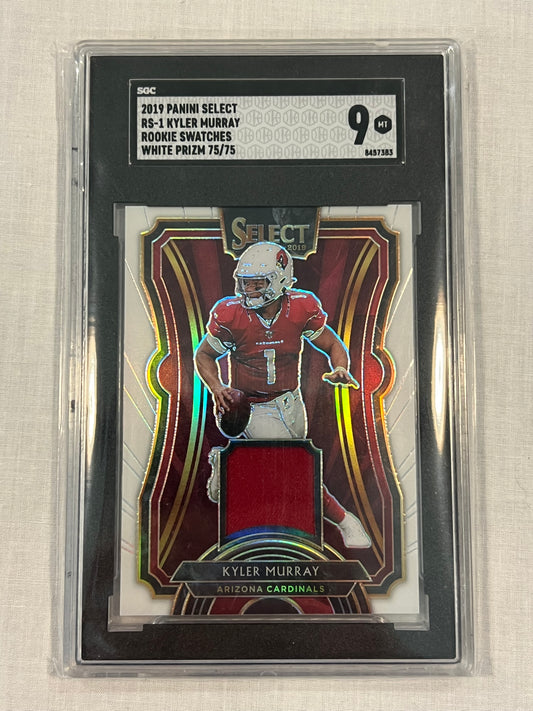 Kyler Murray SGC 9 Rookie White Prizm Patch 75/75