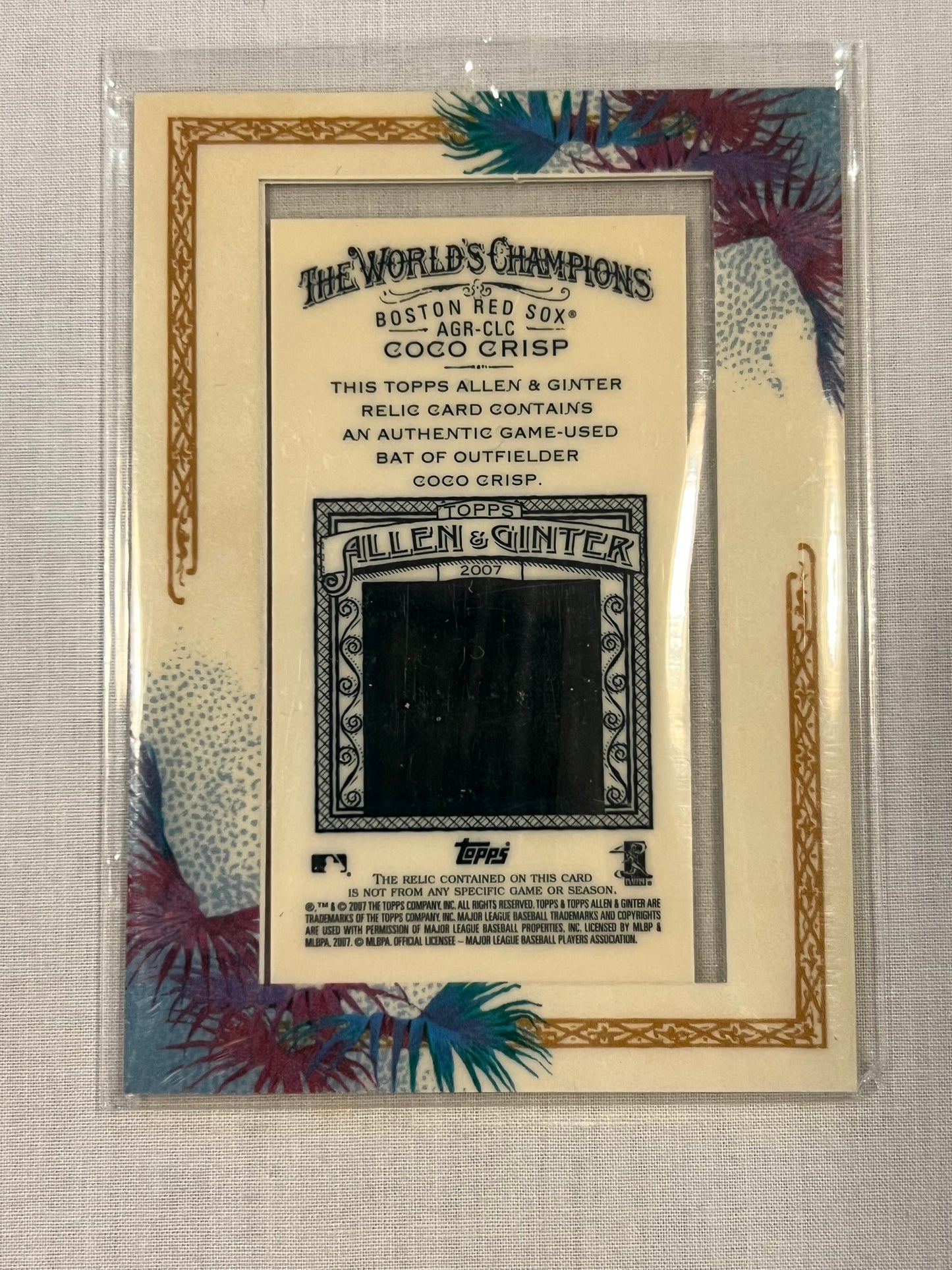 Coco Crisp A&G World Champions Bat Patch
