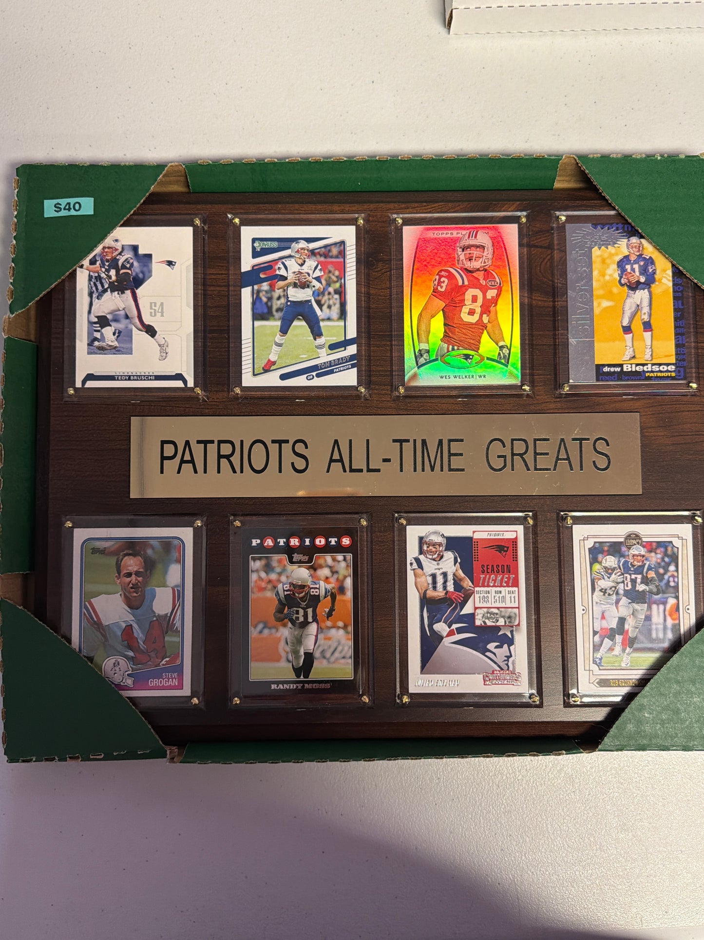 Patriots All Time Great Players Plaque