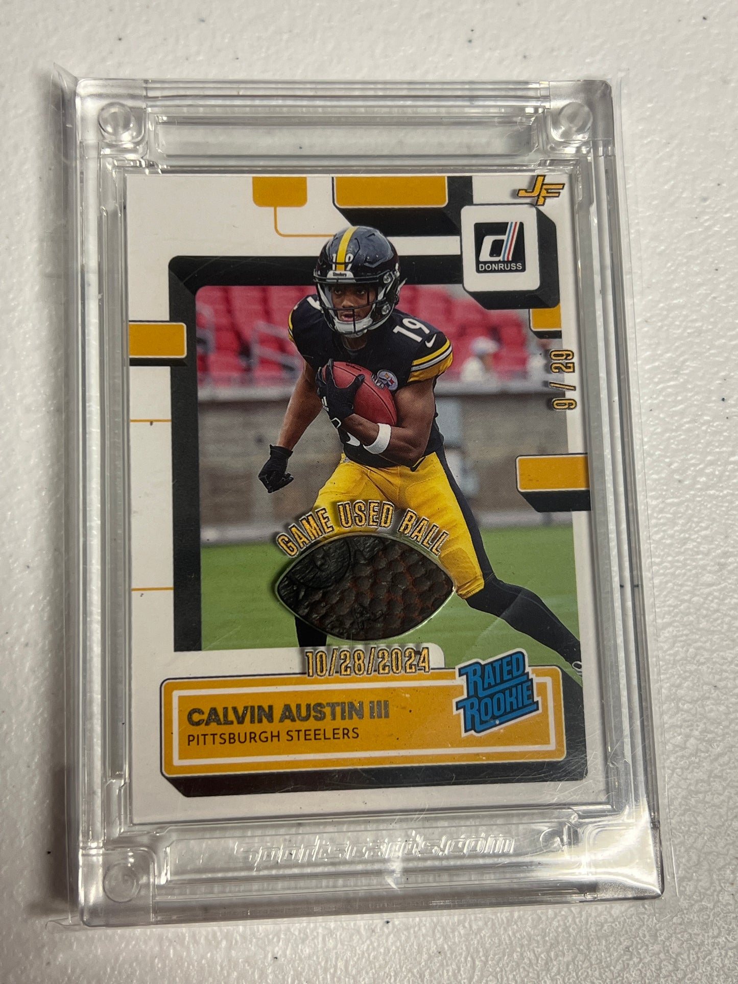 Calvin Austin Rookie w/ Game Used Ball /29