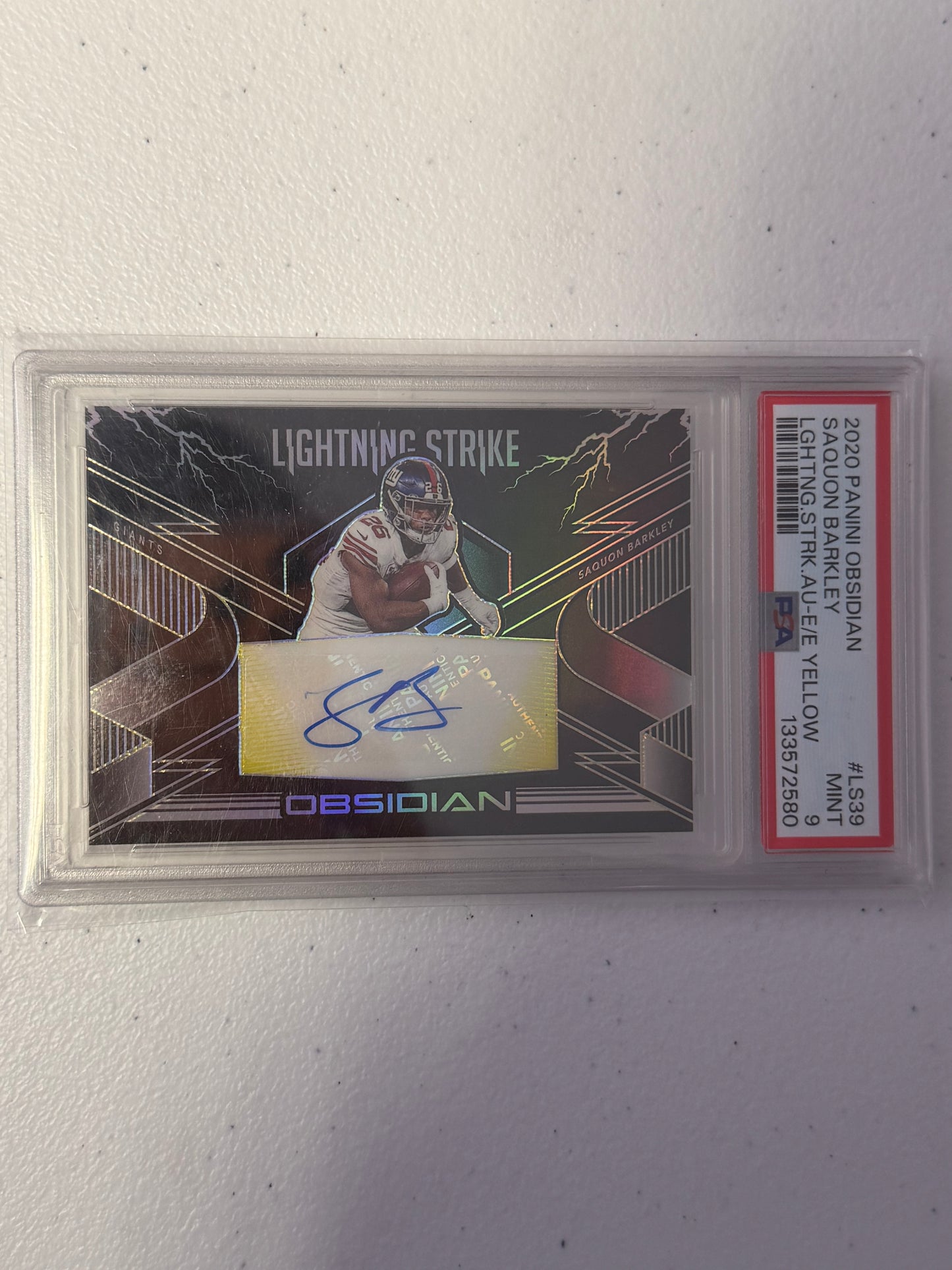 Saquon Barkley Auto /10 PSA 9