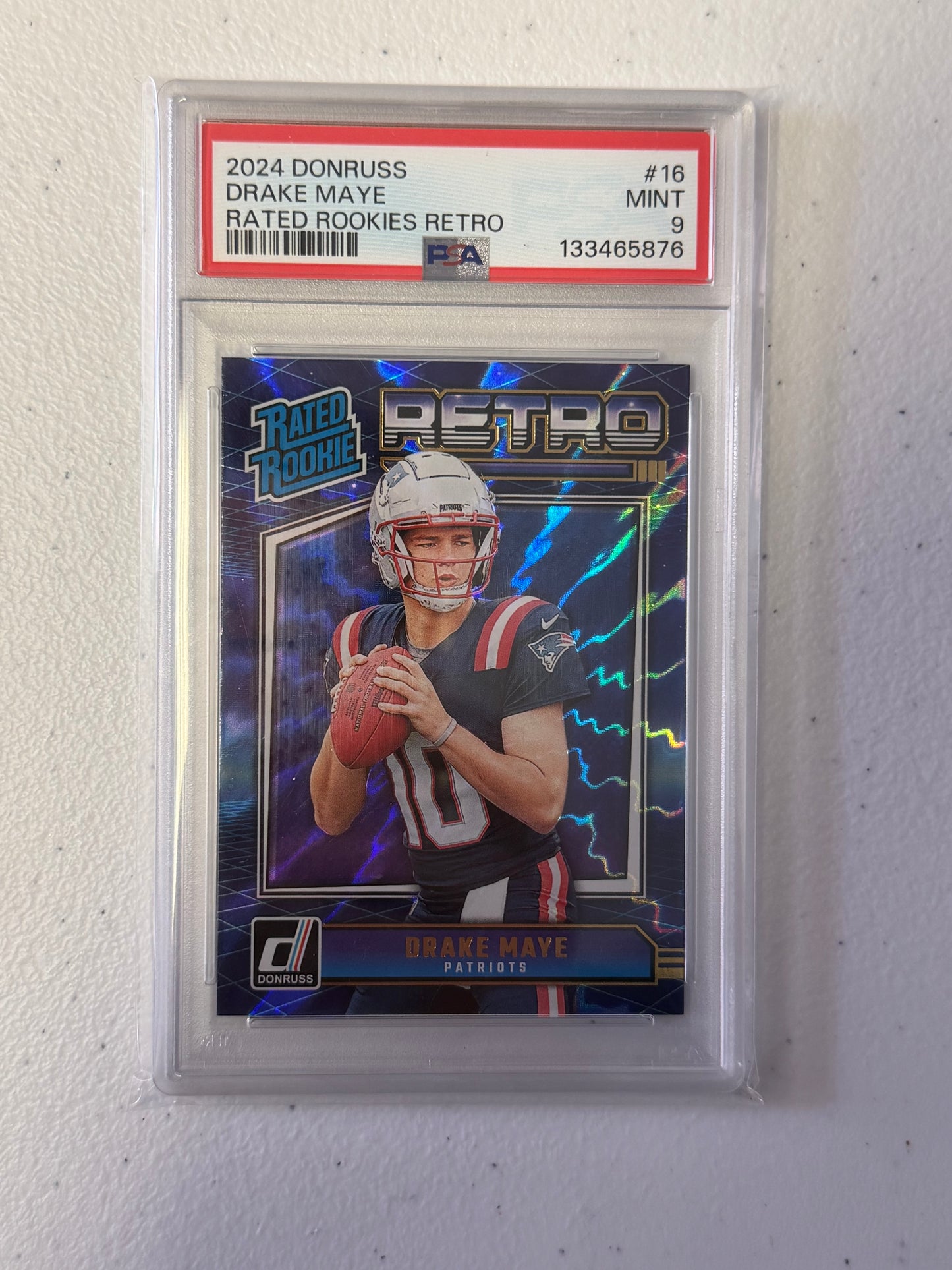 Drake Maye Retro Rated Rookie PSA 9