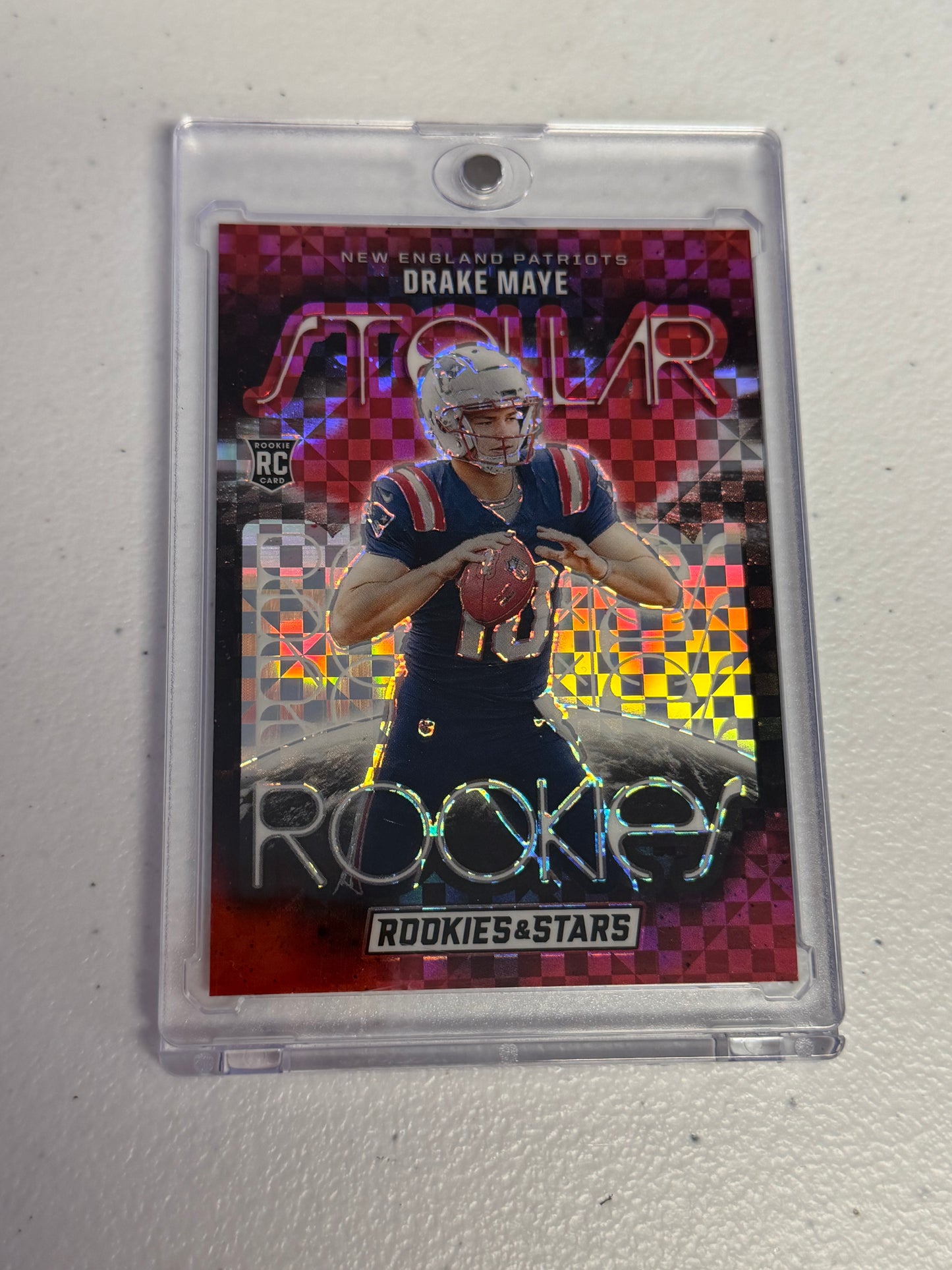 Drake Maye Red Plaid Stellar Rookie