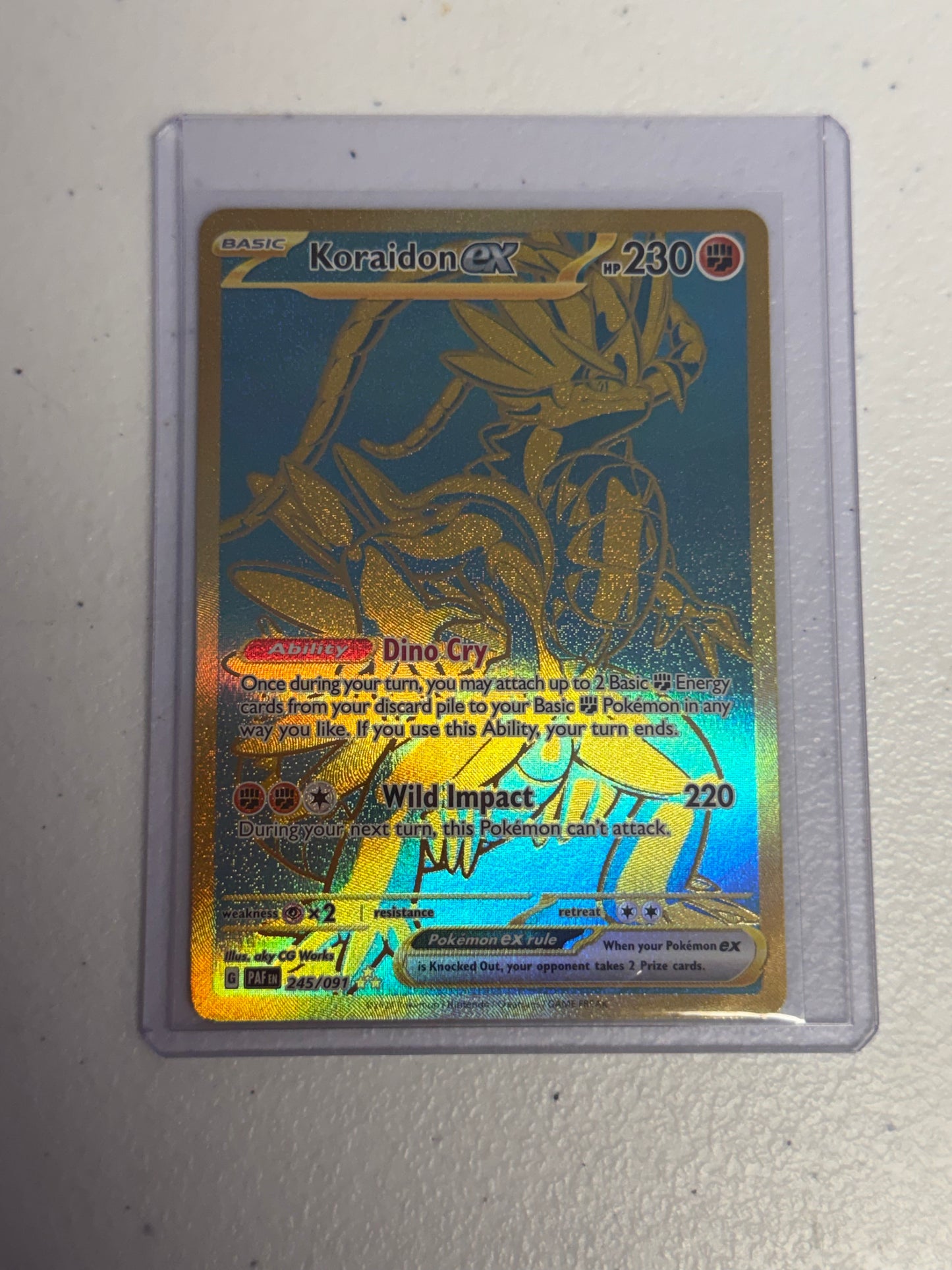 Koraidon EX Gold