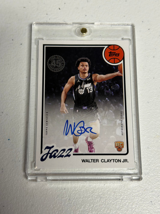 Walter Clayton Jr 45th Anniversary Rookie Auto