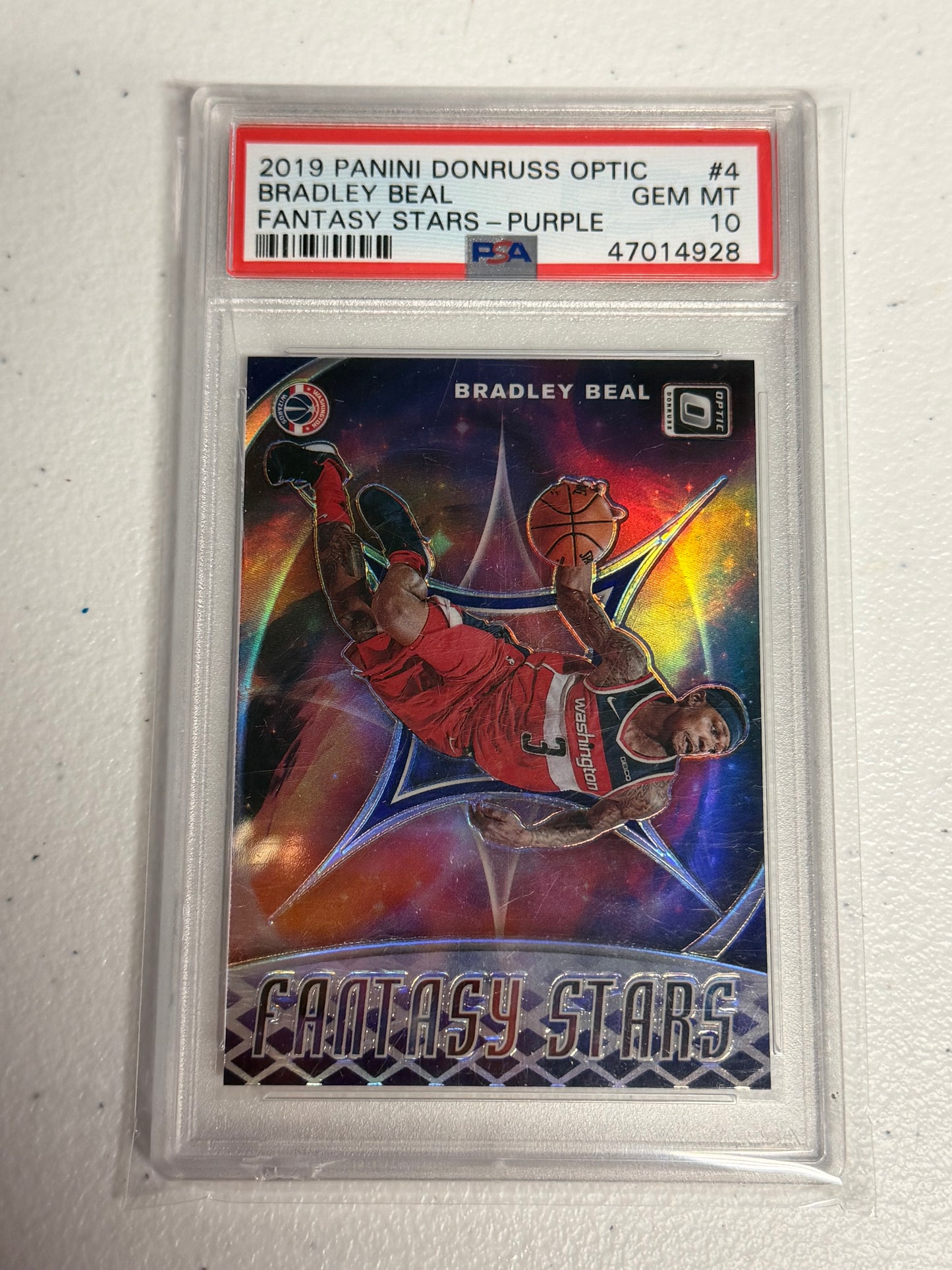 Bradley Beal Optic 2019 Purple Fantasy Stars PSA 10