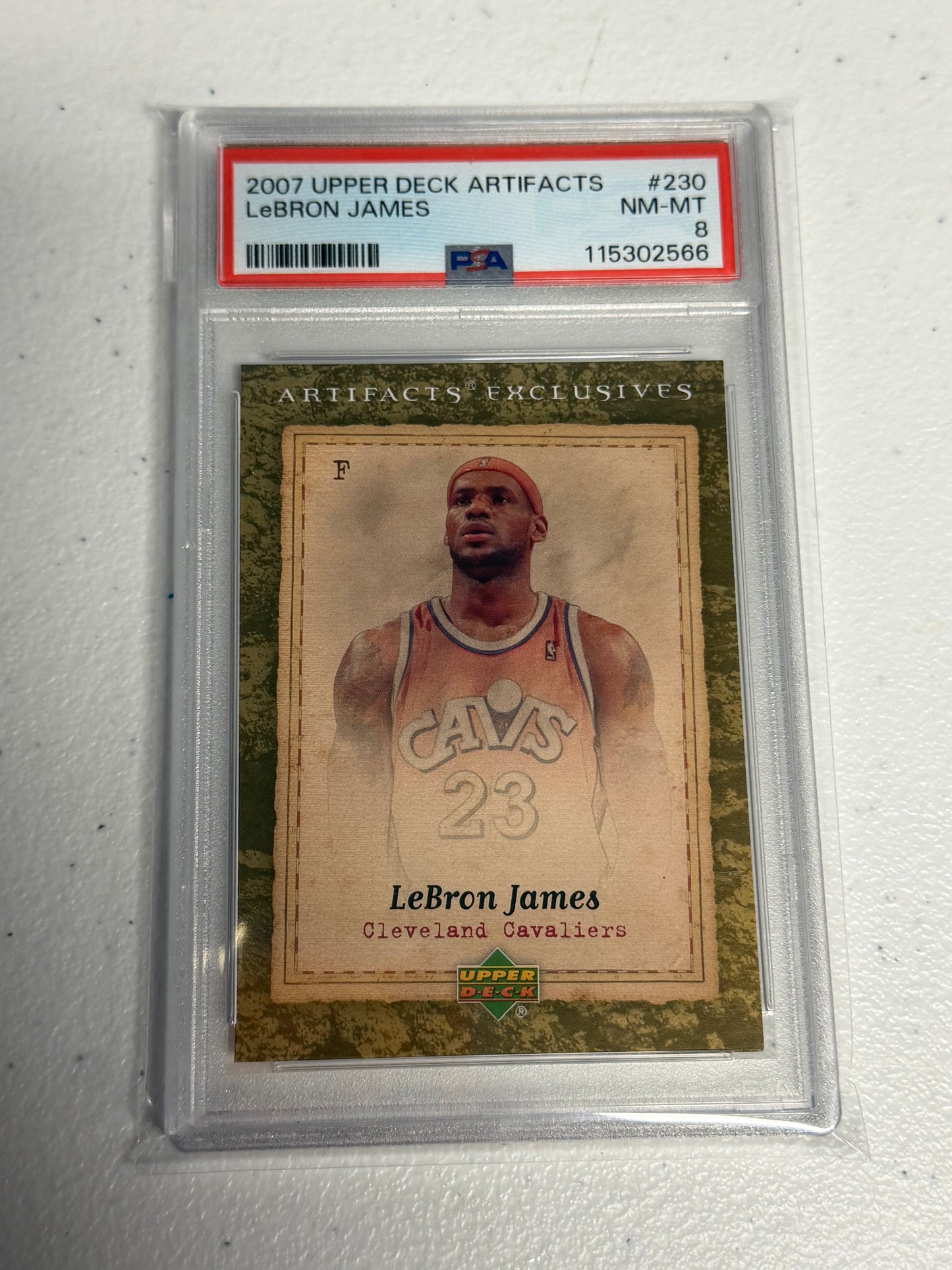 LeBron James 2007 UD Artifacts PSA 8