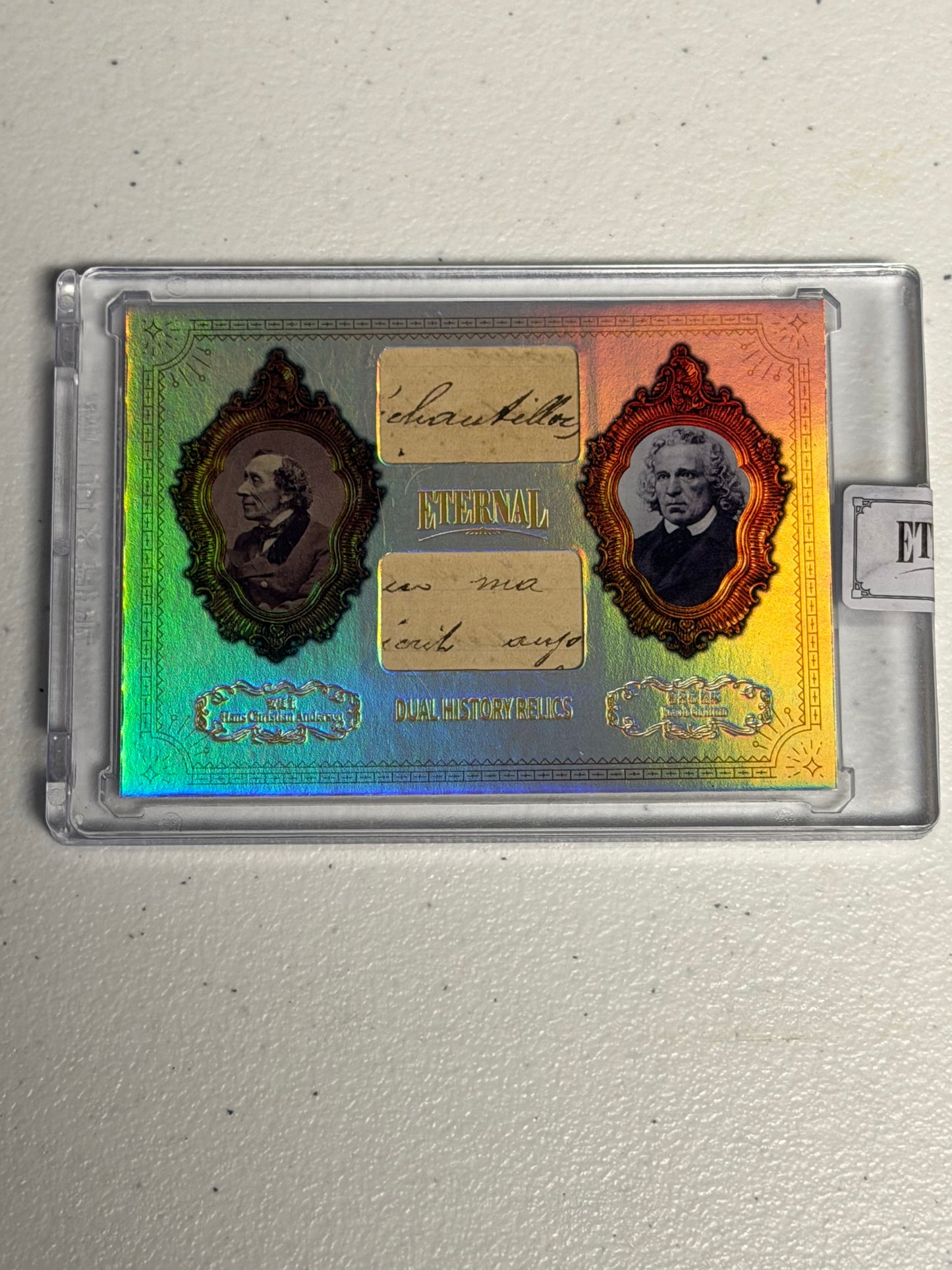Hans Anderson & Jacob Grimm Handwritten Relic /50
