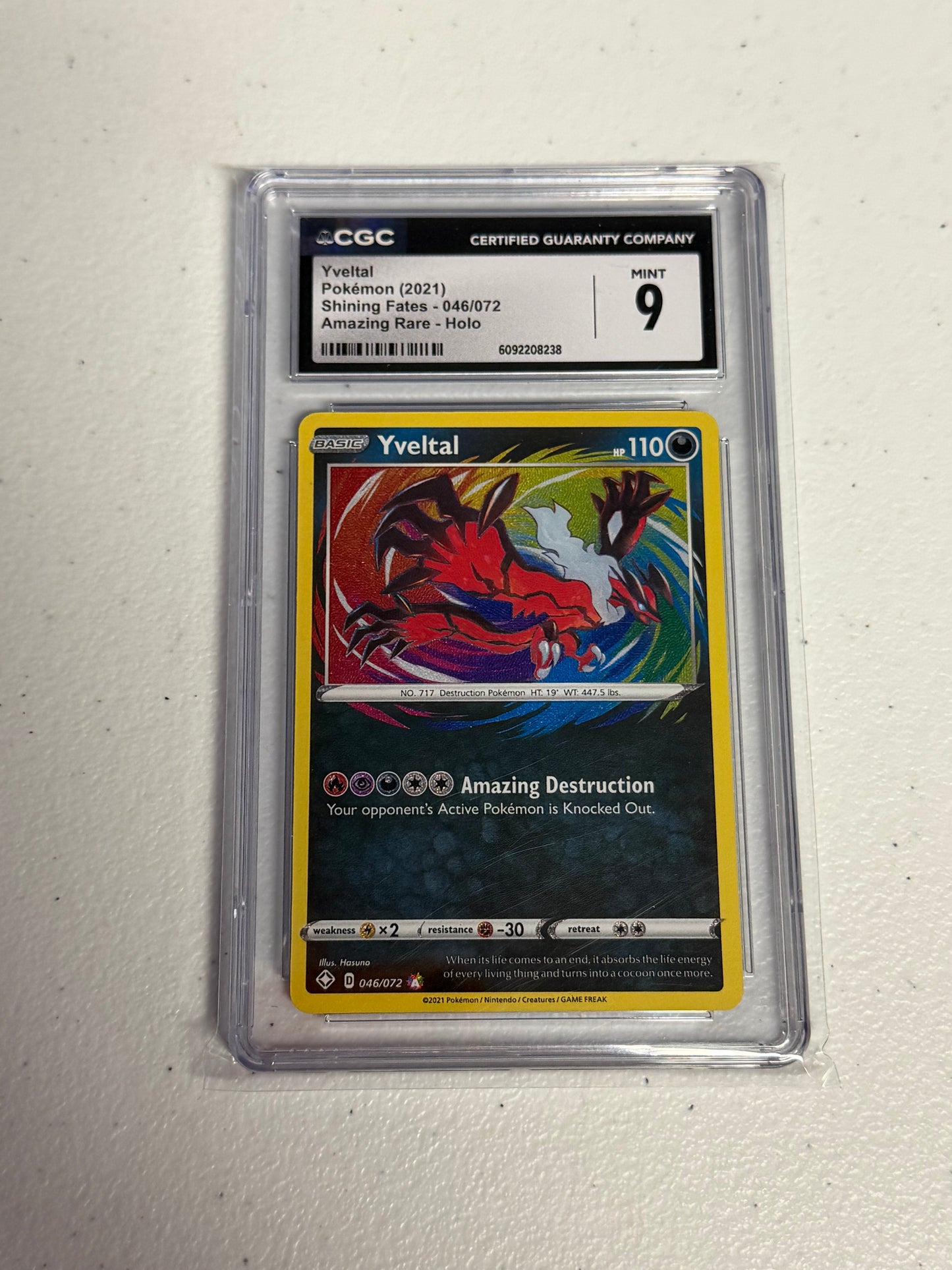Yveltal Shining Fates Amazing Rare CGC 9