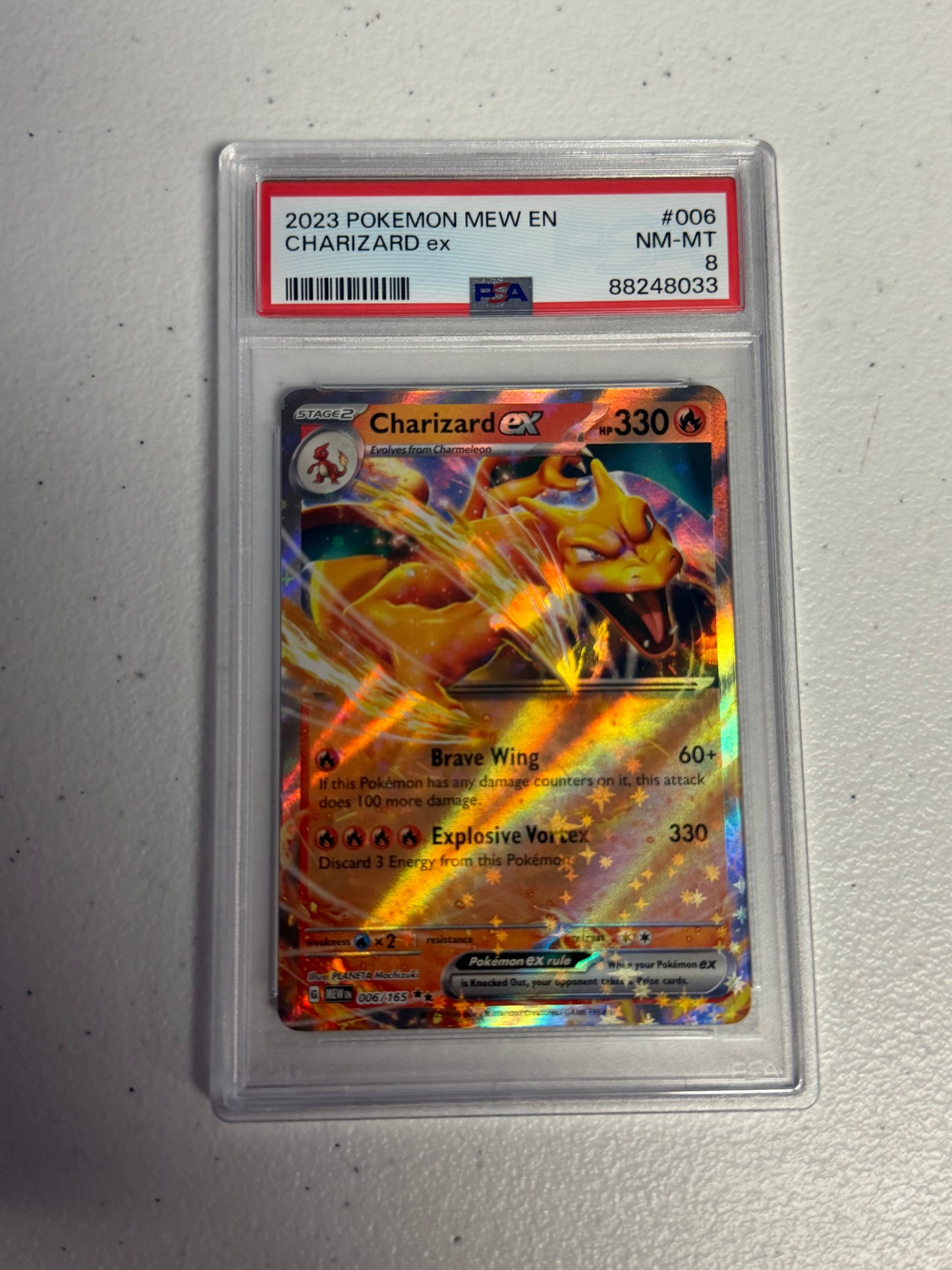 Charizard EX 151 PSA 8