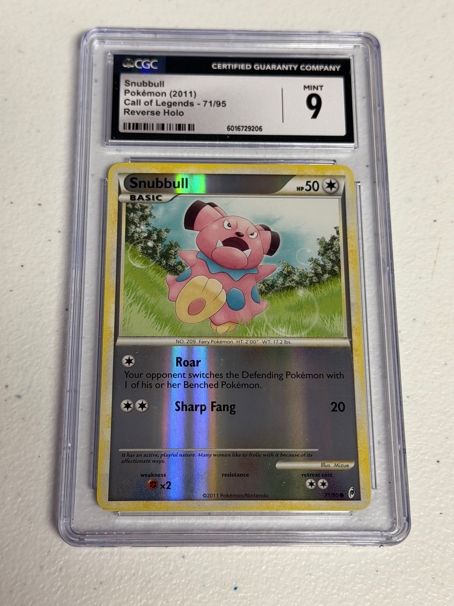 Snubbull Reverse Holo CGC 9