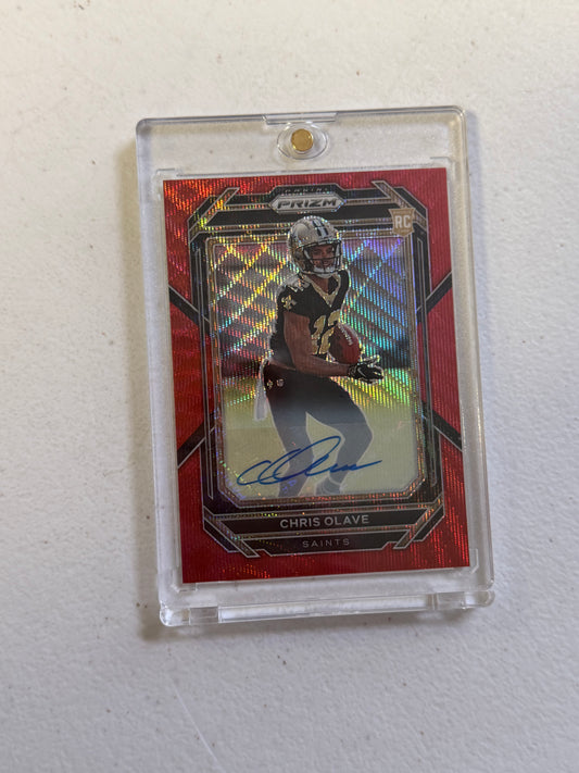 Chris Olave Red Prizm RC Auto /149