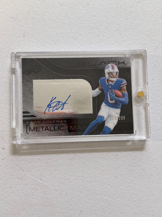 Keon Coleman Black Auto /299