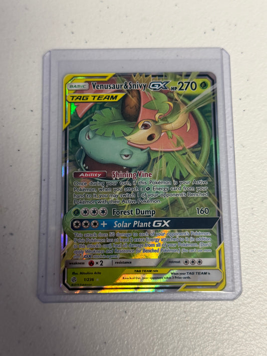 Venusaur & Snivy GX Tag Team