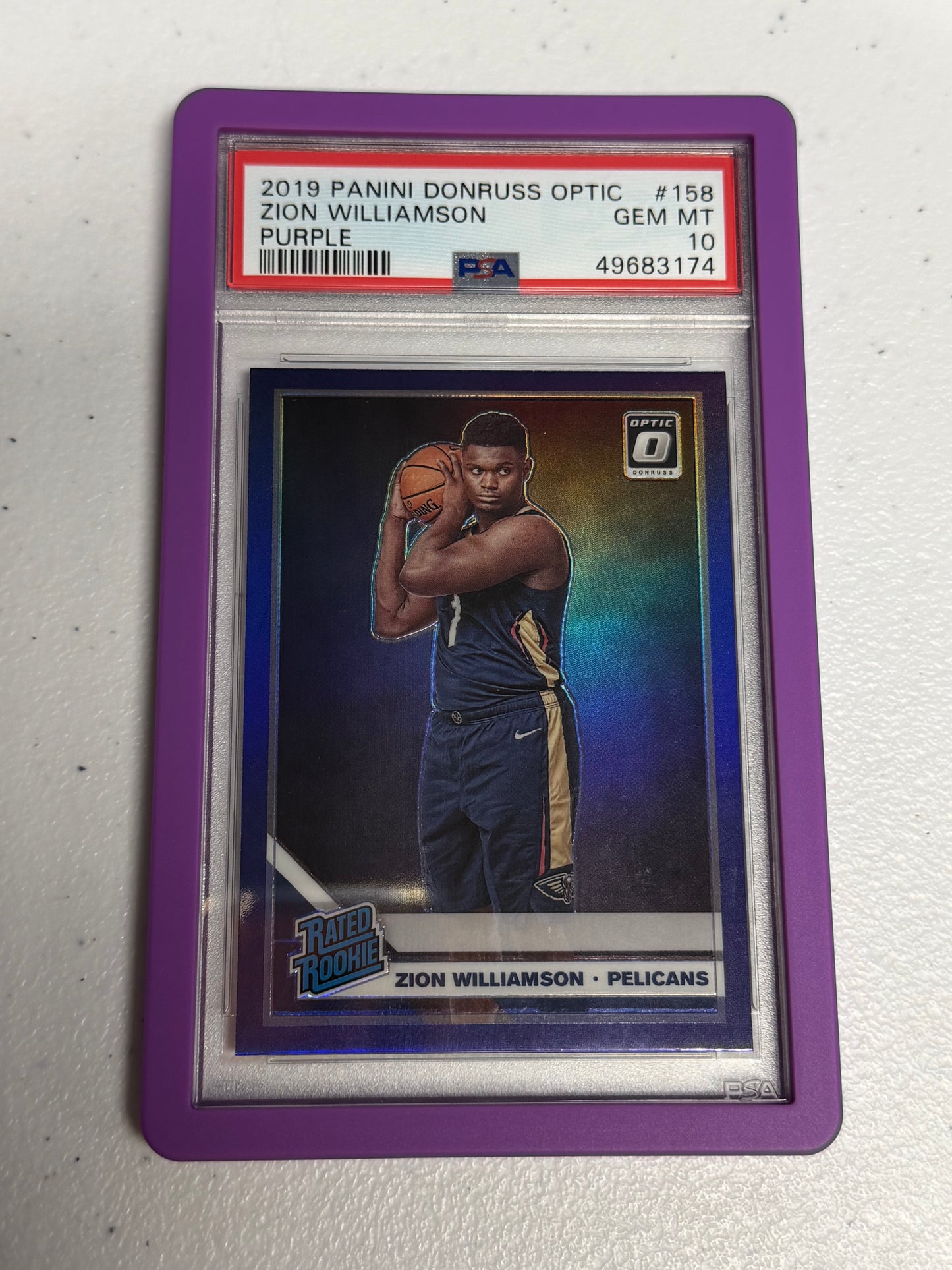 Zion Williamson Purple Optic RC PSA 10