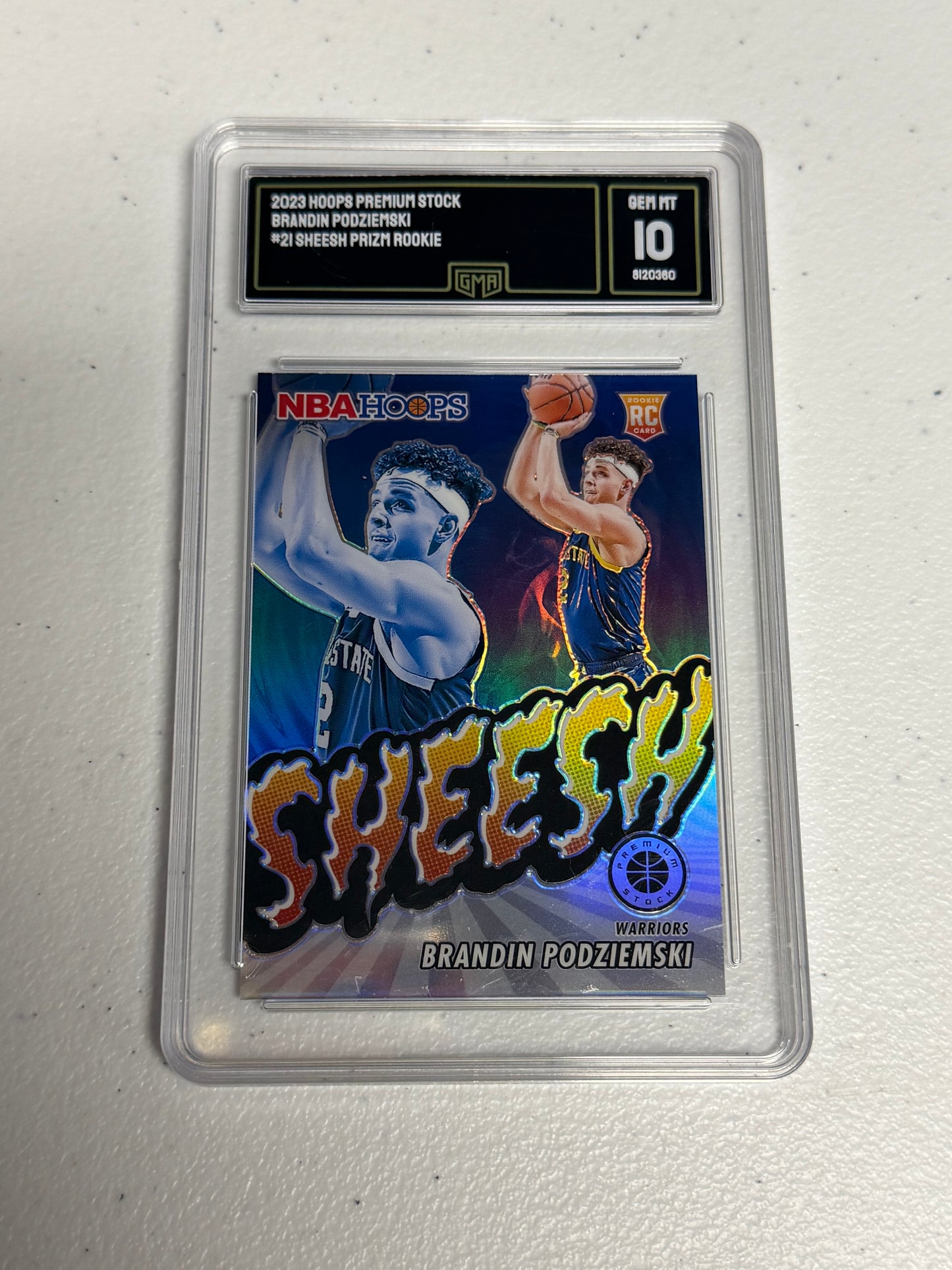 Brandin Podziemski Silver RC Sheesh GMA 10