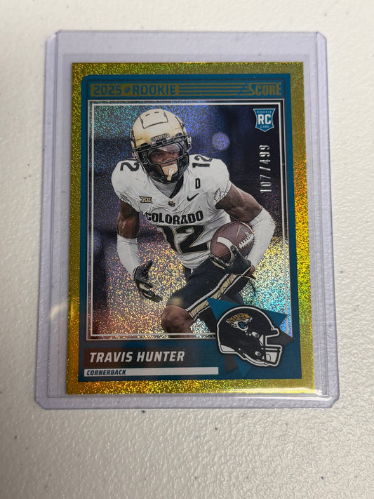Travis Hunter Gold Dots RC /499