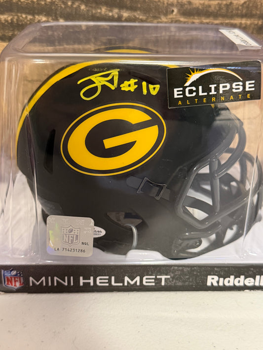 Jordan Love Signed Mini Green Bay Packers Helmet
