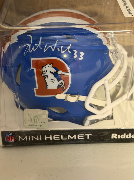 Javonte Williams Signed Mini Denver Broncos Helmet