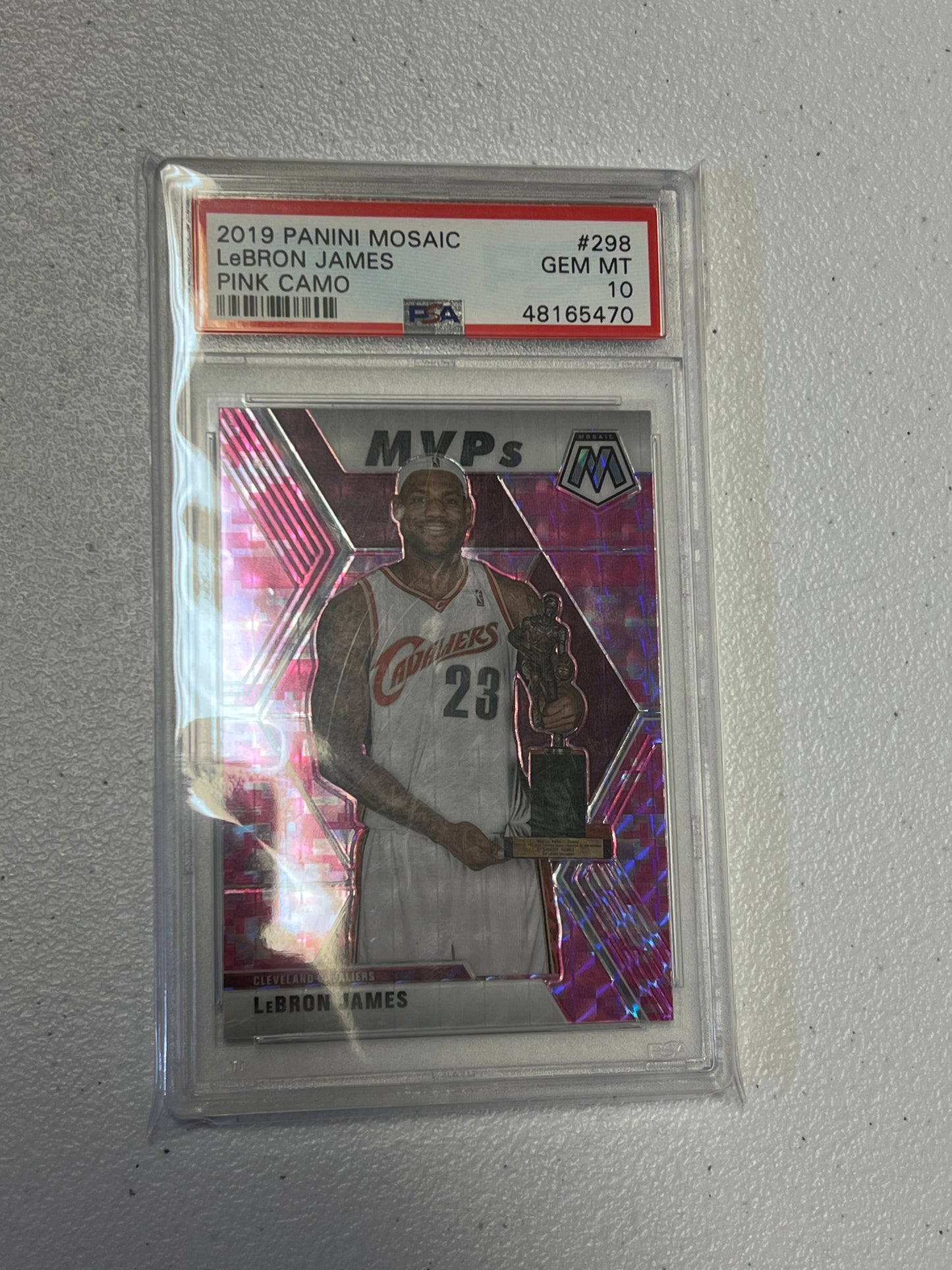 LeBron James Pink Camo MVP PSA 10